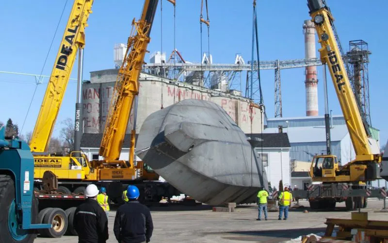 Ideal Crane Rental, Inc. Ideal Crane Rental Inc. Uses Three Cranes To Rotate Hull Of Research